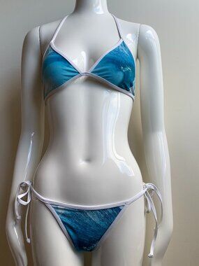 Aaron Chang blue wave reversible bikini
